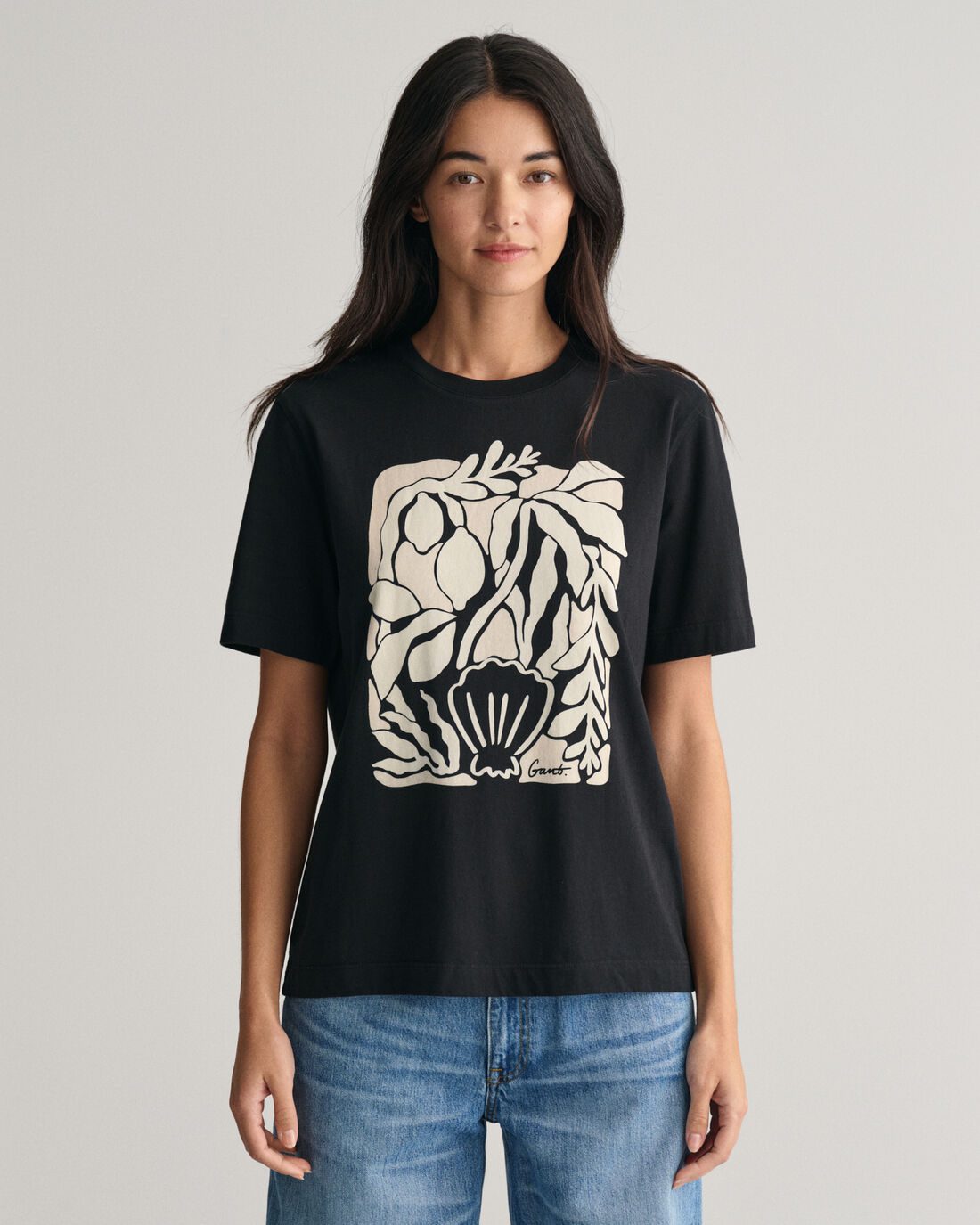 GANT Palm print t-shirt black